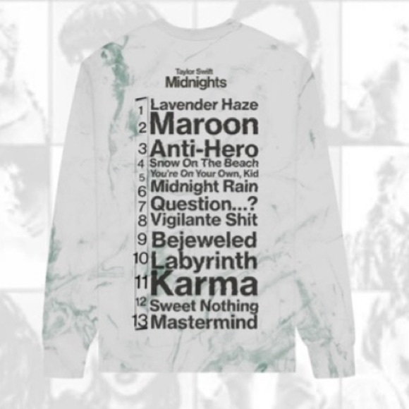 Taylor Swift Long Sleeve Midnights - Picture 1 of 7